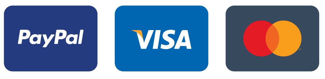 Carte accettate: PayPal, Visa, Mastercard