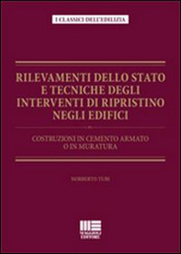 Rilevamenti dello stato e tecniche degli interventi di ripristino negli edifici. Costruzioni in cemento armato o in muratura - Librerie.coop Rilevamenti dello stato e tecniche degli interventi di ripristino negli edifici. Costruzioni in cemento armato o in muratura - Librerie.coop