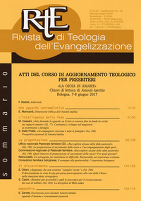 RTE Rivista di teologia dell'evangelizzazione. Supplemento - Vol. 43 - Librerie.coop RTE Rivista di teologia dell'evangelizzazione. Supplemento - Vol. 43 - Librerie.coop