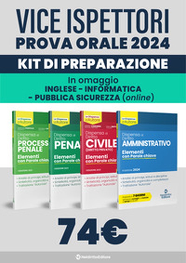 Viceispettori polizia prova orale. Kit: Dispensa civile-Amministrativo-Penale-Procedura penale - Librerie.coop Viceispettori polizia prova orale. Kit: Dispensa civile-Amministrativo-Penale-Procedura penale - Librerie.coop