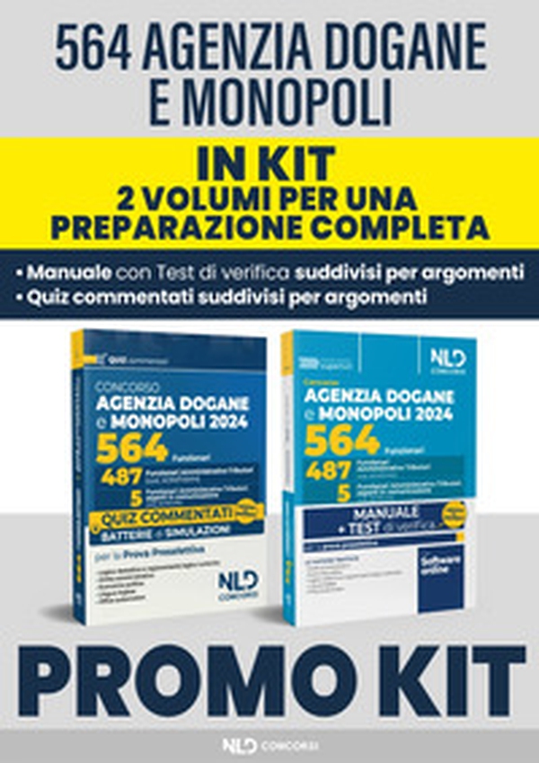 Kit Concorso 564 funzionari Agenzia delle Dogane e dei Monopoli. Manuale + Quiz commentati - Librerie.coop Kit Concorso 564 funzionari Agenzia delle Dogane e dei Monopoli. Manuale + Quiz commentati - Librerie.coop