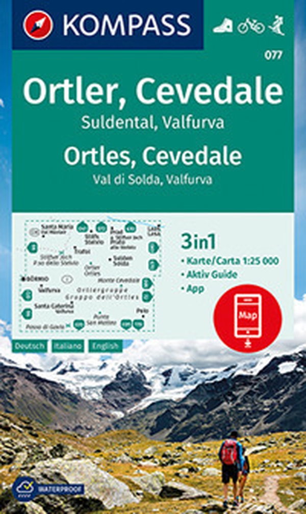 Carta escursionistica n. 077. Ortles, Cevedale, Val di Solda, Valfurva 1:25.000 - Librerie.coop Carta escursionistica n. 077. Ortles, Cevedale, Val di Solda, Valfurva 1:25.000 - Librerie.coop
