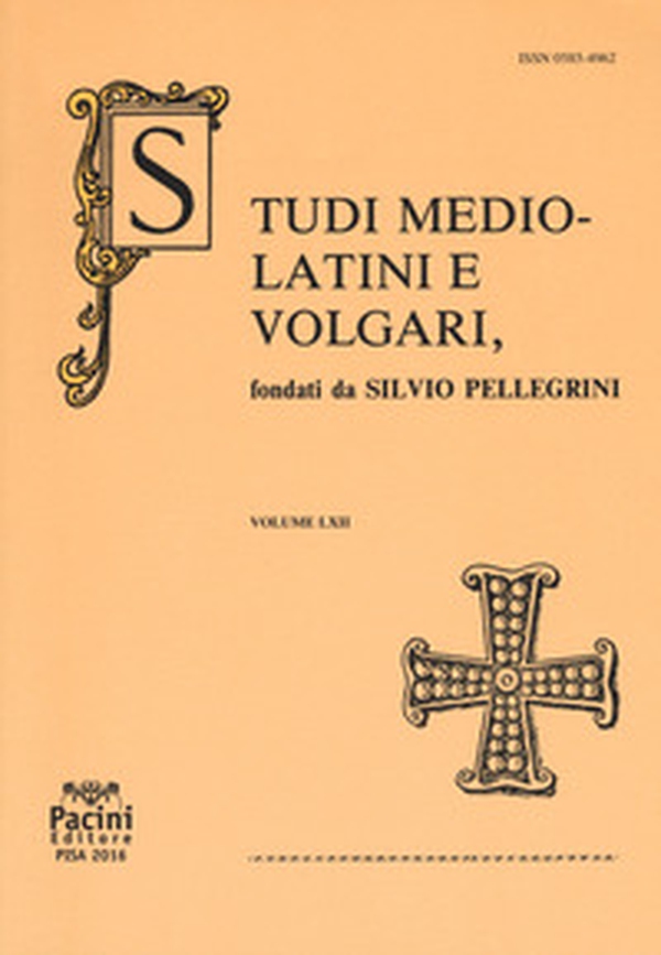 Studi mediolatini e volgari - Vol. 62 - Librerie.coop Studi mediolatini e volgari - Vol. 62 - Librerie.coop