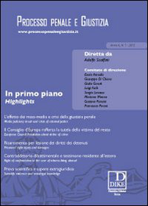 Processo penale e giustizia - Vol. 1 - Librerie.coop Processo penale e giustizia - Vol. 1 - Librerie.coop