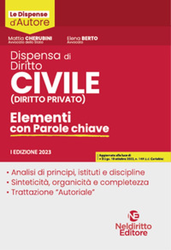 Dispensa di diritto civile (diritto privato). Elementi con parole chiave - Librerie.coop Dispensa di diritto civile (diritto privato). Elementi con parole chiave - Librerie.coop