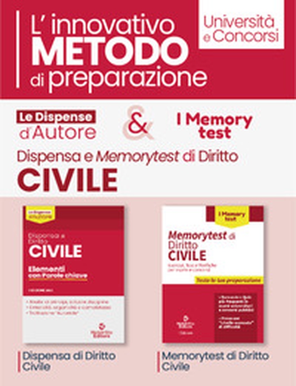 Kit le dispense d'autore: Dispensa di diritto civile. Elementi con parole chiave-Memorytest di diritto civile - Librerie.coop Kit le dispense d'autore: Dispensa di diritto civile. Elementi con parole chiave-Memorytest di diritto civile - Librerie.coop