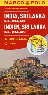 India, Nepal, Bangladesh, Sri Lanka 1:2.500.000 - Librerie.coop