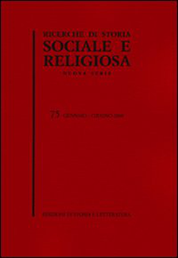 Ricerche di storia sociale e religiosa - Vol. 75 - Librerie.coop Ricerche di storia sociale e religiosa - Vol. 75 - Librerie.coop