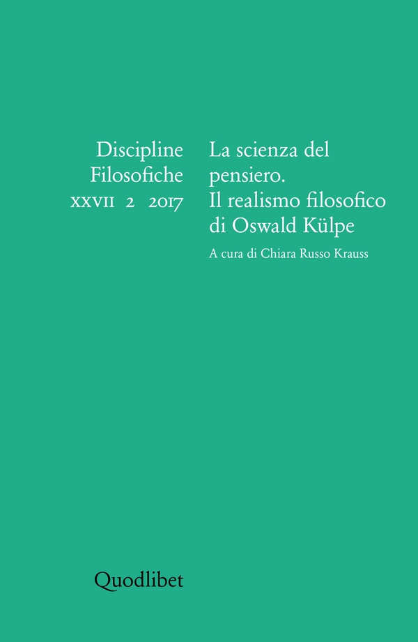 La scienza del pensiero. Il realismo filosofico di Oswald Külpe - Librerie.coop La scienza del pensiero. Il realismo filosofico di Oswald Külpe - Librerie.coop