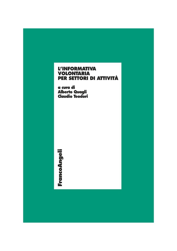 L'informativa volontaria per settori di attività - Librerie.coop L'informativa volontaria per settori di attività - Librerie.coop