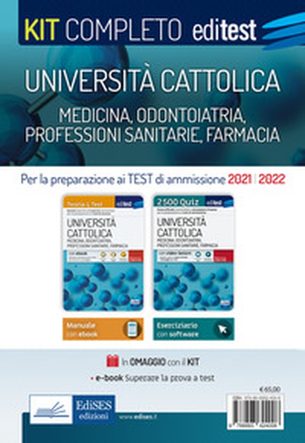 Kit completo EdiTEST. Università Cattolica. Medicina, odontoiatria, professioni sanitarie: Teoria & Test-2500 quiz - Librerie.coop Kit completo EdiTEST. Università Cattolica. Medicina, odontoiatria, professioni sanitarie: Teoria & Test-2500 quiz - Librerie.coop