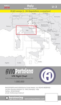 Avioportolano. VFR flight chart LI 3 Italy north-central. ICAO annex 4-EU-Regulations compliant - Librerie.coop