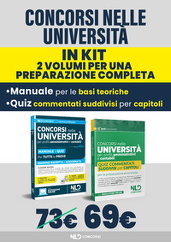 Kit Concorsi nelle Università per profili amministrativi e contabili. Manuale + Quiz per tutte le prove - Librerie.coop Kit Concorsi nelle Università per profili amministrativi e contabili. Manuale + Quiz per tutte le prove - Librerie.coop