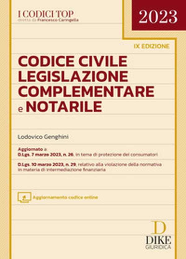 Codice civile, legislazione complementare e notarile - Librerie.coop Codice civile, legislazione complementare e notarile - Librerie.coop