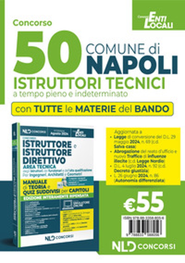 Concorso Comune di Napoli. 50 Istruttori tecnici. Manuale con tutte le materie del Bando - Librerie.coop Concorso Comune di Napoli. 50 Istruttori tecnici. Manuale con tutte le materie del Bando - Librerie.coop