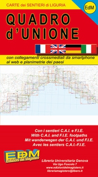 Quadro d'unione delle carte dei sentieri di Liguria. Ediz. italiana, francese, inglese e tedesca - Librerie.coop
