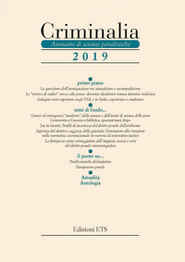Criminalia. Annuario di scienze penalistiche - Vol. 14 - Librerie.coop Criminalia. Annuario di scienze penalistiche - Vol. 14 - Librerie.coop