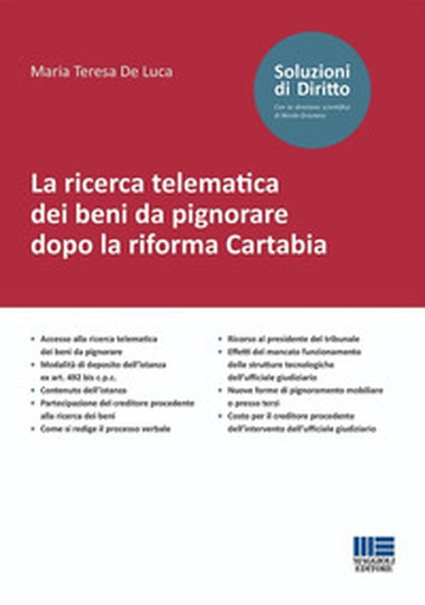 La ricerca telematica dei beni da pignorare dopo la riforma Cartabia - Librerie.coop La ricerca telematica dei beni da pignorare dopo la riforma Cartabia - Librerie.coop