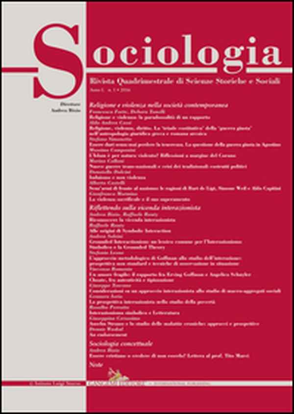 Sociologia. Rivista quadrimestrale di scienze storiche e sociali - Vol. 1 - Librerie.coop Sociologia. Rivista quadrimestrale di scienze storiche e sociali - Vol. 1 - Librerie.coop