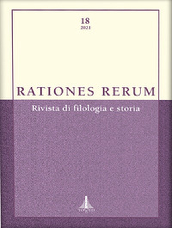 Rationes rerum. Rivista di filologia e storia - Vol. 18 - Librerie.coop Rationes rerum. Rivista di filologia e storia - Vol. 18 - Librerie.coop