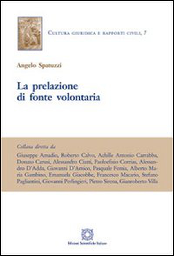 La prelazione di fonte volontaria - Librerie.coop La prelazione di fonte volontaria - Librerie.coop