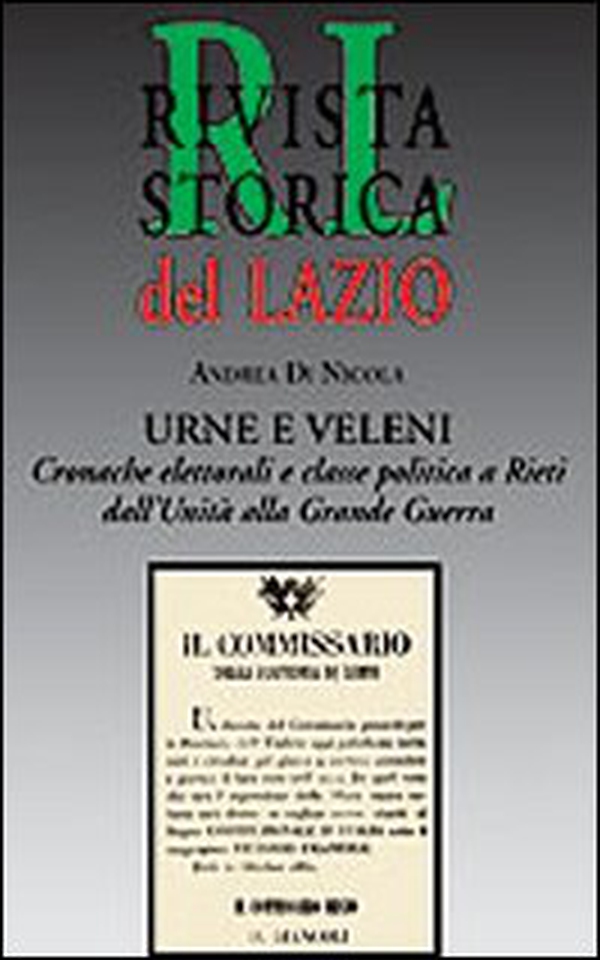 Urne e veleni. Cronache elettorali e classe politica a Rieti dall'unità alla grande guerra - Librerie.coop Urne e veleni. Cronache elettorali e classe politica a Rieti dall'unità alla grande guerra - Librerie.coop