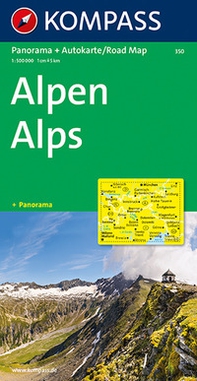 Carta stradale e panoramica n. 350. Alpen-Alps 1:50.000 - Librerie.coop