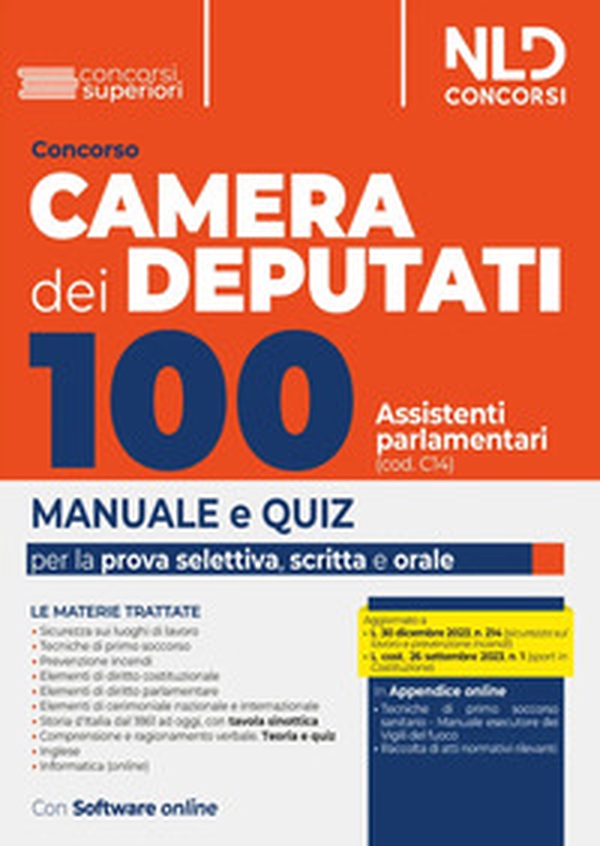 Concorso 100 assistenti parlamentari Camera dei deputati. Manuale per la prova selettiva, scritta e orale - Librerie.coop Concorso 100 assistenti parlamentari Camera dei deputati. Manuale per la prova selettiva, scritta e orale - Librerie.coop