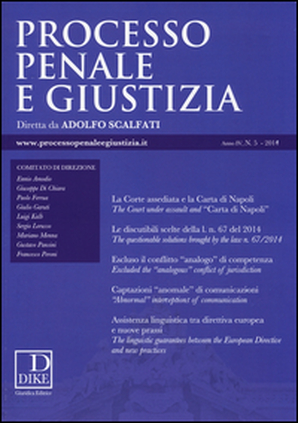Processo penale e giustizia - Vol. 5 - Librerie.coop Processo penale e giustizia - Vol. 5 - Librerie.coop