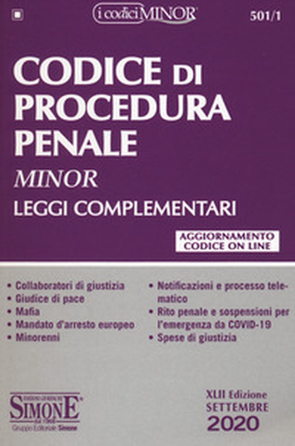 Codice di procedura penale e leggi complementari. Ediz. minor - Librerie.coop Codice di procedura penale e leggi complementari. Ediz. minor - Librerie.coop