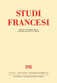 Studi francesi. Ediz. italiana e francese - Vol. 195 - Librerie.coop