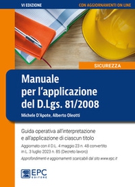 Manuale per l'applicazione del d.l.gs. 81/2008 - Librerie.coop