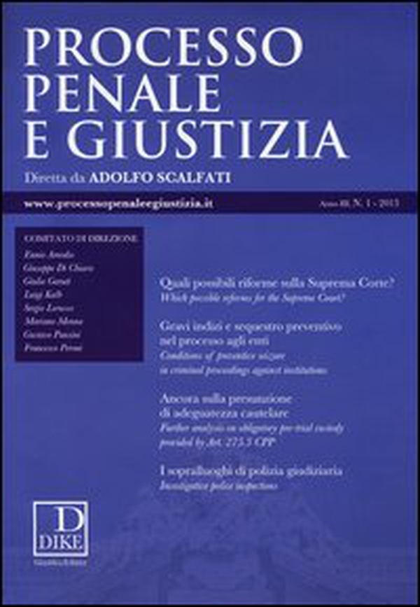 Processo penale e giustizia - Vol. 1 - Librerie.coop Processo penale e giustizia - Vol. 1 - Librerie.coop