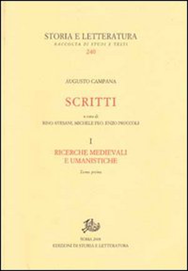 Scritti. Ricerche medievali e umanistiche - Vol. 1 - Librerie.coop Scritti. Ricerche medievali e umanistiche - Vol. 1 - Librerie.coop