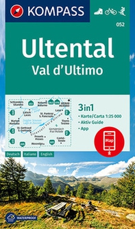 Carta escursionistica n. 052. Val d'Ultimo-Ultental 1:25.000. Ediz. italiana, inglese, francese e tedesca - Librerie.coop