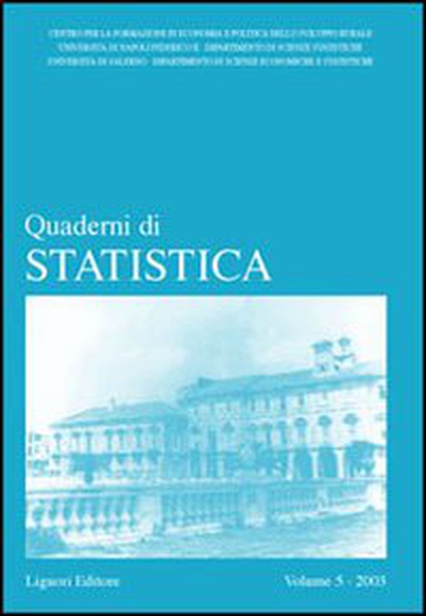 Quaderni di statistica - Librerie.coop Quaderni di statistica - Librerie.coop