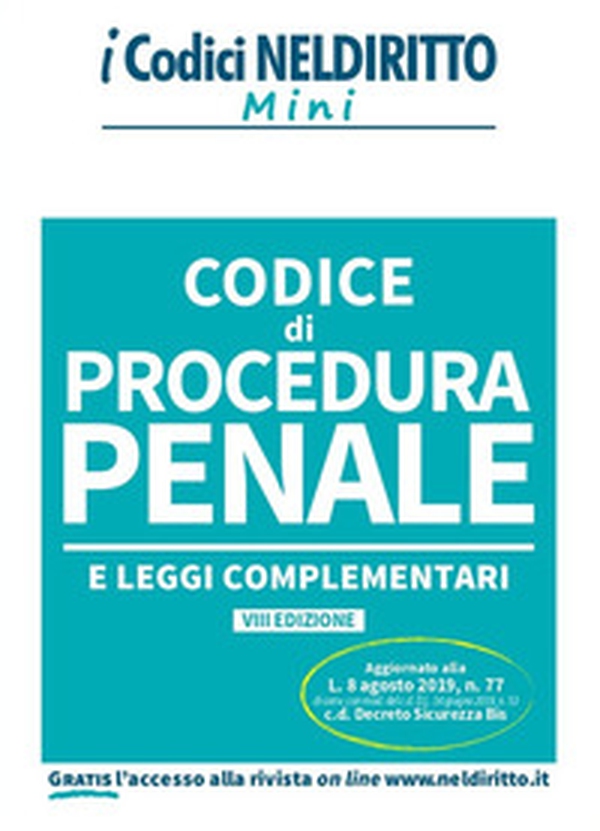 Codice di procedura penale e leggi complementari - Librerie.coop Codice di procedura penale e leggi complementari - Librerie.coop