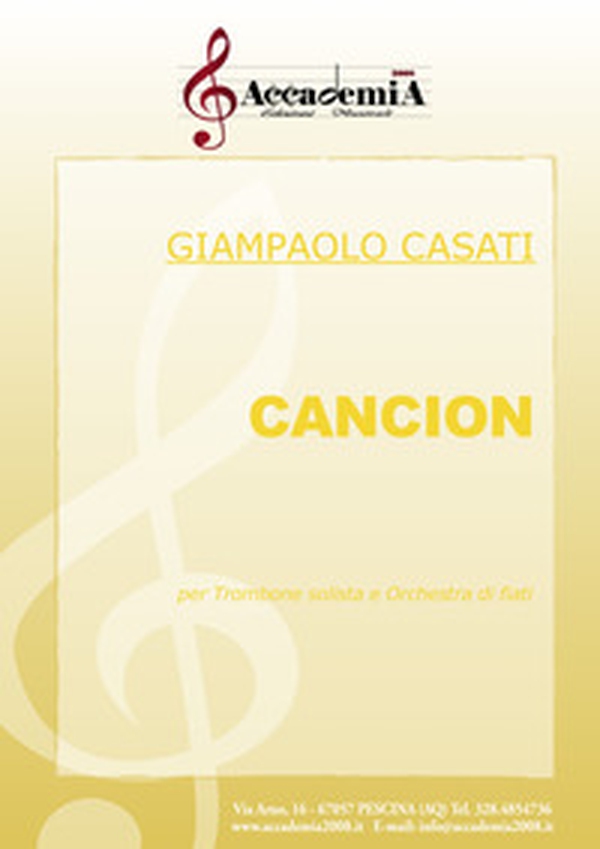 Cancion per trombone solista e orchestra di fiati - Librerie.coop Cancion per trombone solista e orchestra di fiati - Librerie.coop