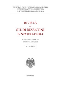 Rivista di studi bizantini e neoellenici - Vol. 26 - Librerie.coop