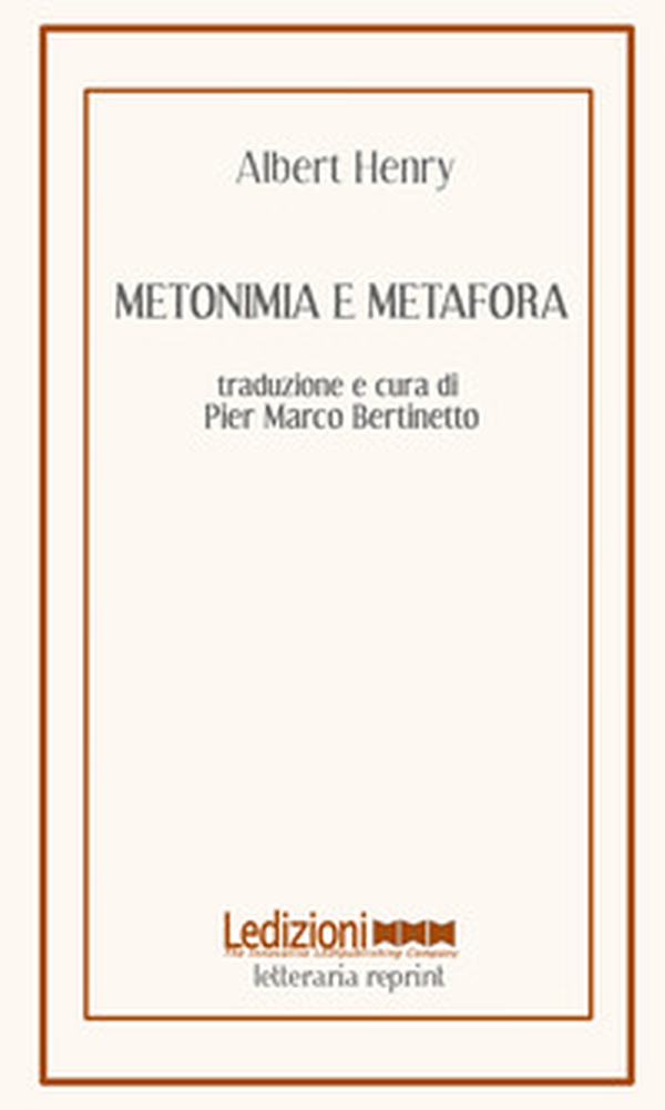 Metonimia e metafora - Librerie.coop Metonimia e metafora - Librerie.coop