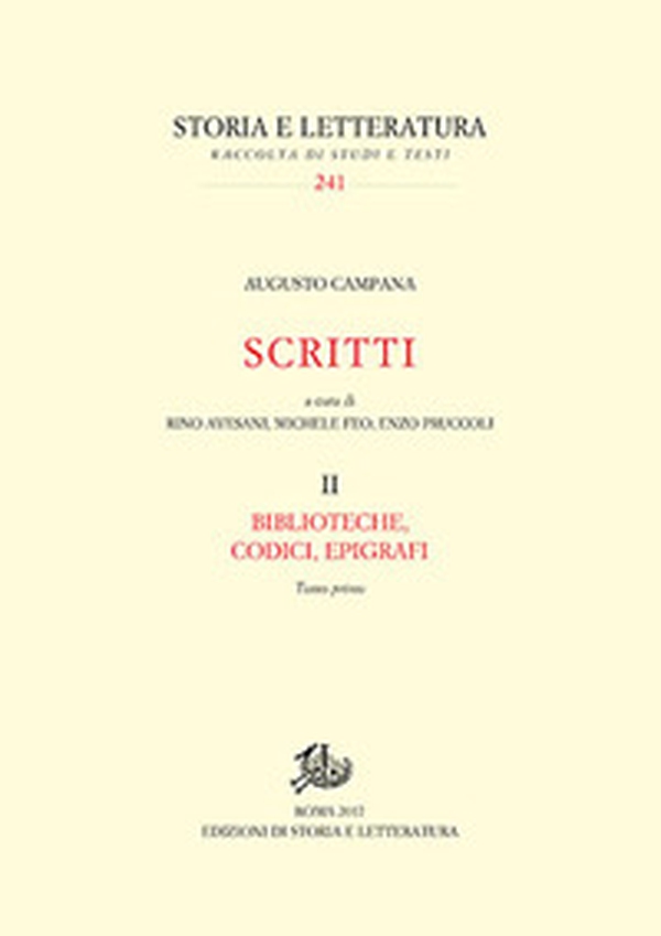 Scritti. Biblioteche, codici, epigrafi - Vol. 2 - Librerie.coop Scritti. Biblioteche, codici, epigrafi - Vol. 2 - Librerie.coop