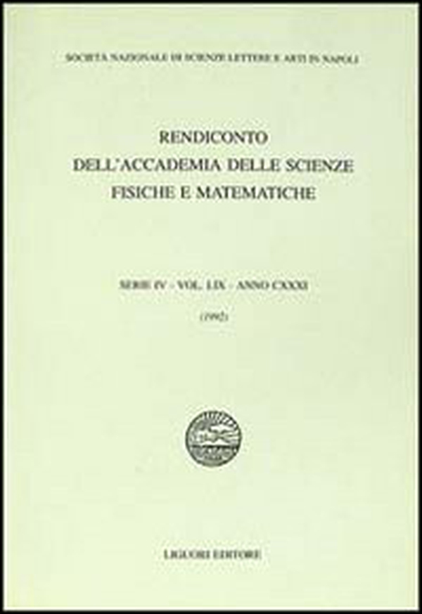 Rendiconto dell'Accademia delle scienze fisiche e matematiche. Serie IV - Librerie.coop Rendiconto dell'Accademia delle scienze fisiche e matematiche. Serie IV - Librerie.coop