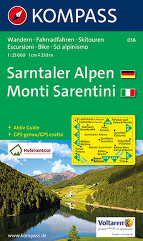 Carta escursionistica n. 056. Monti Sarentini-Sarntaler Alpen 1:25.000 - Librerie.coop Carta escursionistica n. 056. Monti Sarentini-Sarntaler Alpen 1:25.000 - Librerie.coop
