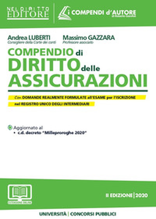 Compendio di diritto delle assicurazioni - Librerie.coop Compendio di diritto delle assicurazioni - Librerie.coop