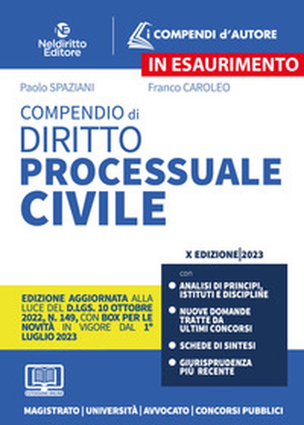 Compendio di diritto processuale civile - Librerie.coop Compendio di diritto processuale civile - Librerie.coop