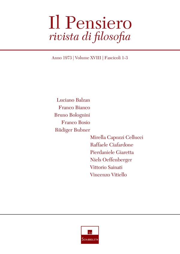 Il Pensiero (1973/1-3) - Librerie.coop Il Pensiero (1973/1-3) - Librerie.coop