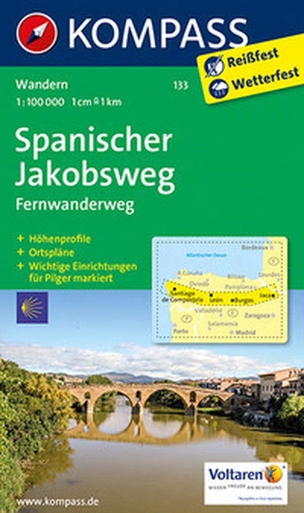 Carta escursionistica n. 133. Cammino di Santiago tratto spagnolo-Spanischer Jakobsweg 1:100.000 - Librerie.coop Carta escursionistica n. 133. Cammino di Santiago tratto spagnolo-Spanischer Jakobsweg 1:100.000 - Librerie.coop