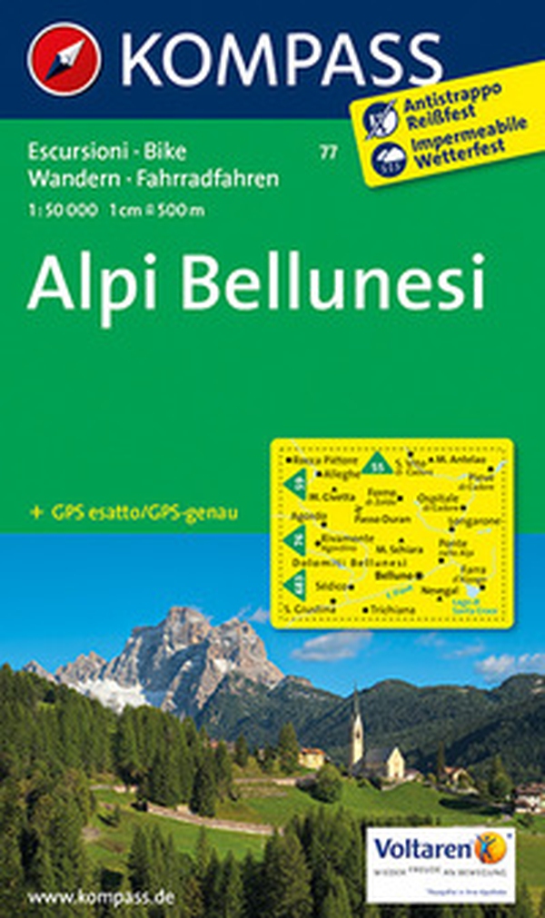 Carta escursionistica n. 77. Alpi Bellunesi, 1:50.000 - Librerie.coop Carta escursionistica n. 77. Alpi Bellunesi, 1:50.000 - Librerie.coop