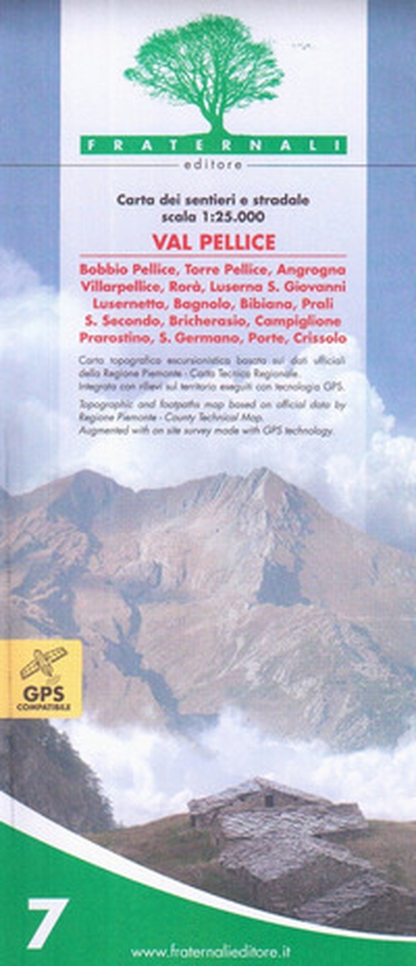 Carta n. 7. Val Pellice. Carta dei sentieri e stradale 1:25.000 - Librerie.coop Carta n. 7. Val Pellice. Carta dei sentieri e stradale 1:25.000 - Librerie.coop