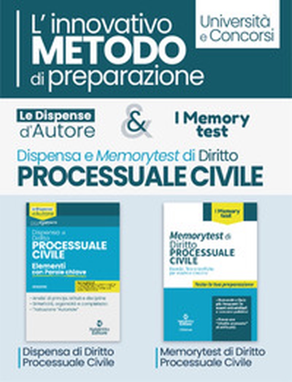 Kit dispensa d'autore: Diritto processuale civile-Memorytest di diritto processuale civile. L'innovativo metodo di preparazione - Librerie.coop Kit dispensa d'autore: Diritto processuale civile-Memorytest di diritto processuale civile. L'innovativo metodo di preparazione - Librerie.coop